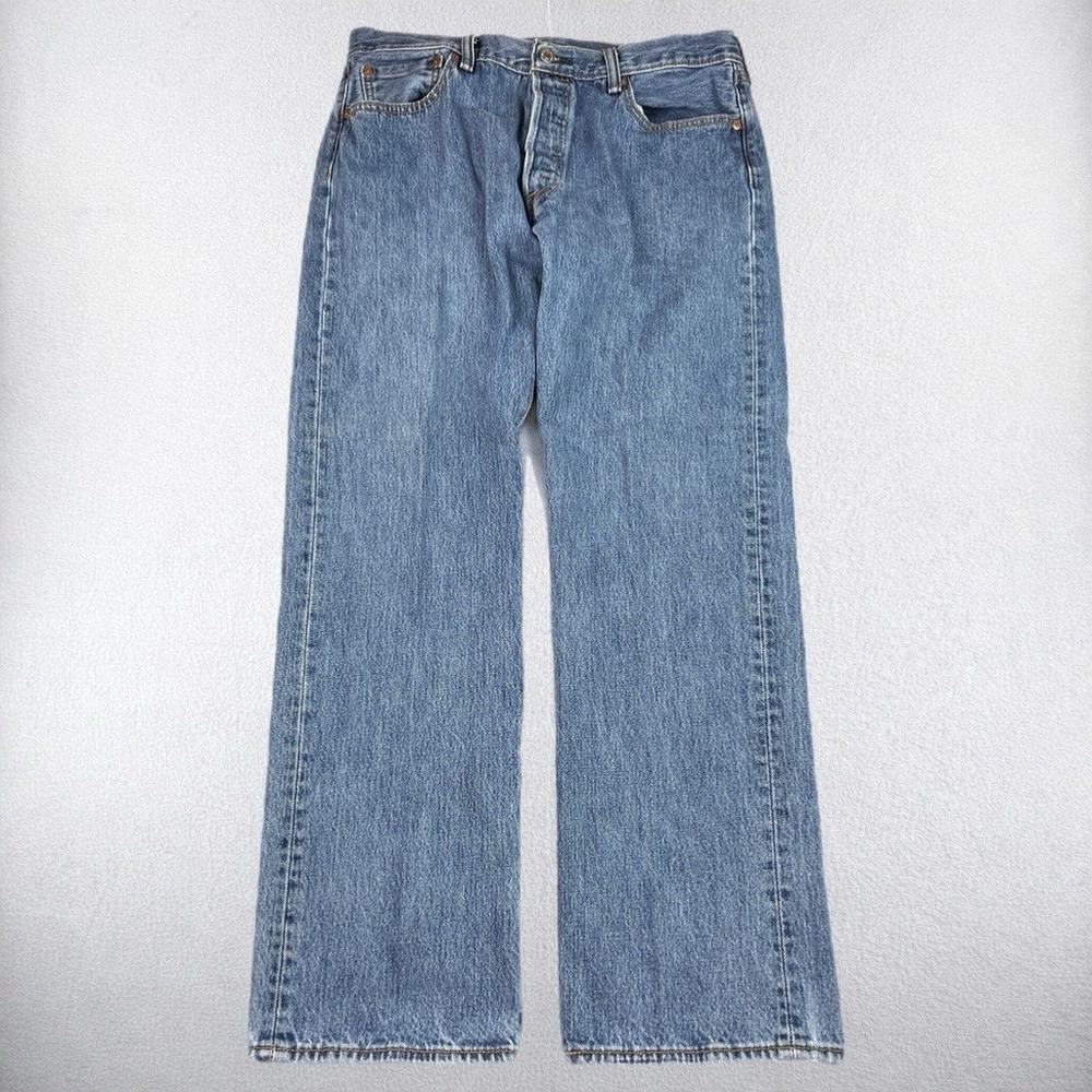 VTG Levis 501 Jeans Men 34x31 Button Fly Straight Blue Denim XX L5155 S37303 Y2K